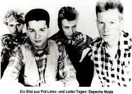 Ein Bild aus Prä-Latex und Leder-Tagen: Depeche Mode